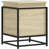 vidaXL Opbergbox met deksel 40x40x51,5 cm bewerkt hout sonoma eiken