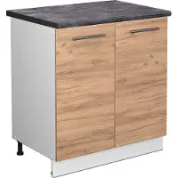 Vicco Fame-Line Wastafelkast – 80 cm, WB Antraciet Krachtige eik goud