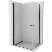 Mexen Pretoria Duo draaideur douchecabine 80 x 70 , transparant, zwart - 852-080-070-70-00-02