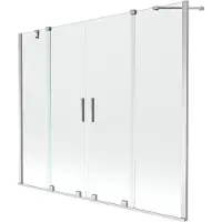 Mexen Velar Duo badwand scherm 2-delig schuifbaar 180 x 150 , transparant, chroom - 896-180-000-02-01