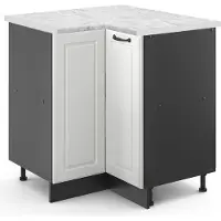Vicco Hoekkast R-Line Wit Landhuis 75.6 cm , WB Marmer, Model 46826