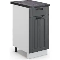 Vicco Fame-Line Keukenonderkast – 40 cm, WB Antraciet Antraciet landhuis