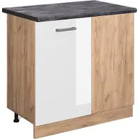 Vicco R-Line Hoekkast – 86 cm, WB Antraciet Wit Hoogglans