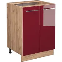 Vicco Fame-Line Keukenonderkast – 60 cm, WB Antraciet Bordeauxrode hoogglans