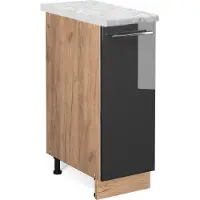 Vicco Fame-Line Apotheekkast – 30 cm, WB Marmer Antraciet Hoogglans