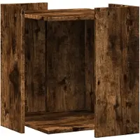 vidaXL Kattenbakkast 42x42x51 cm bewerkt hout gerookt eikenkleurig