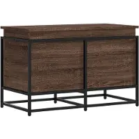 vidaXL Opbergbox met deksel, eikenlook, 80x40x51,5 cm