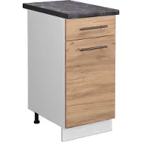Vicco Fame-Line Keukenonderkast – 40 cm, WB Antraciet Krachtige eik goud