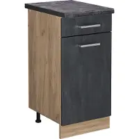Vicco R-Line Keukenonderkast – 40 cm WB Antraciet Zwart beton