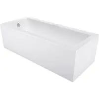 Mexen Cubik rechthoekig bad 130 x 70 met omkasting, wit - 55031307000X