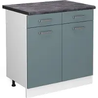 Vicco R-Line Keukenonderkast – 80 cm, WB Antraciet Blauw-grijs