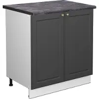 Vicco Fame-Line Wastafelkast – 80 cm met legplank, WB Antraciet Antraciet-goud