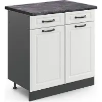 Vicco R-Line Keukenonderkast – 80 cm, WB Antraciet Wit Landhuis