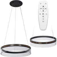 Toolight App1191-Cp Hanglamp 40Cm Zwart 40X40X8Cm