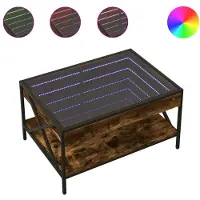 vidaXL Salontafel met Infinity LED 70x50x38 cm gerookt eikenkleurig