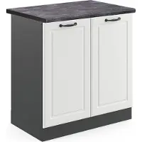 Vicco Wastafelkast R-Line Wit Landhuis 80 cm , WB Antraciet, Model 46420