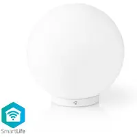 Nedis SmartLife Sfeerverlichting - Wi-Fi - Rond - - 360 lm - RGB / Warm tot Koel Wit - 2700 - 6500 K - 5 W - Glas - 1 Stuks