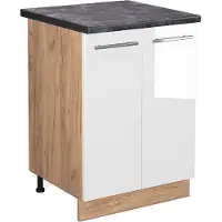 Vicco Fame-Line Keukenonderkast – 60 cm, WB Antraciet Wit Hoogglans