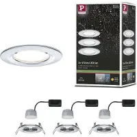 Paulmann Inbouwspot Led Nova 3-stapdim Chroom 3x6,5w