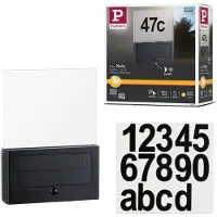Paulmann 94577 Neda Huisnummerlamp op zonne-energie Energielabel: A (A - G) 1 W Warmwit Antraciet