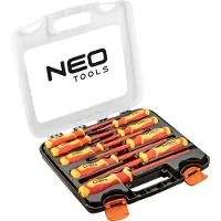 Neo Tools Set van 9 geïsoleerde schroevendraaiers 04-142, 1000V, speciaal voor elektriciens