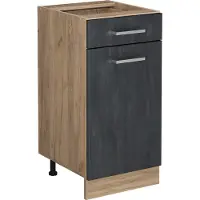 Vicco R-Line Keukenonderkast – 40 cm zonder werkblad Zwart beton