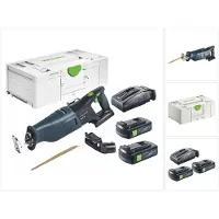 Festool RSC 18 EB-Basic accu-reciprozaag 18 V borstelloos + 2x accu 3,0 Ah + oplader + Systainer