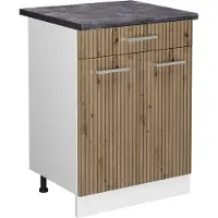 Vicco R-Line Keukenonderkast – 60 cm met lade, WB Antraciet Artisanaal eiken