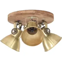 vidaXL Plafondlamp industrieel 25 W E27 42x27 cm messingkleurig