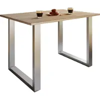 VCM Premium houten eettafel | H. 76 x B. 80 x D. 50 cm | Keukentafel Eettafel Xona U