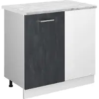 Vicco R-Line Hoekkast – 86 cm WB Marmer Zwart beton