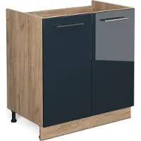 Vicco Fame-Line Keukenkasten – 80 cm zonder werkblad Donkerblauw hoogglans