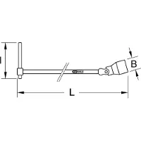 Ks Tools 517.1118 5171118 Dubbele scharniersleutel 18 mm Uitvoering Inbus 500 mm 1 stuk(s)