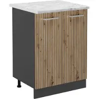 Vicco R-Line Keukenonderkast – 60 cm, WB Marmer Artisanaal eiken