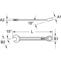 Ks Tools 963.7322 963.7322 Ring-steeksleutel Sleutelbreedte (inch) 31/32