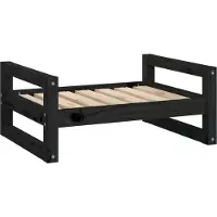 vidaXL Hondenmand 65,5x50,5x28 cm massief grenenhout zwart