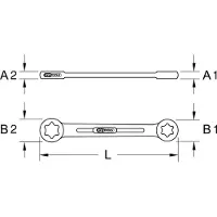 Ks Tools 5180862 518.0862 Dubbele ringsleutel Sleutelbreedte (metrisch) 10 - 12 mm