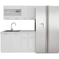 VCM 4-delige keuken | Afmetingen H. 145 x B. 140 x. T. 46 cm | Werkbladen optioneel beschikbaar in verschillende kleuren en maten | Complete keuken - Esilo