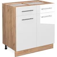 Vicco Fame-Line Keukenonderkast – 80 cm zonder werkblad Wit Hoogglans