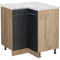 Vicco R-Line Hoekkast – 75.6 cm WB Marmer Zwart beton