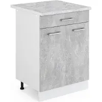 Vicco R-Line Keukenonderkast – 60 cm met lade met marmeren werkblad Beton