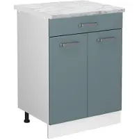 Vicco R-Line Keukenonderkast – 60 cm WB Marmer Blauw-grijs