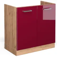 Vicco R-Line Wastafelkast – 80 cm zonder werkblad Rode hoogglans