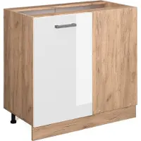 Vicco R-Line Hoekkast – 86 cm zonder werkblad Wit Hoogglans