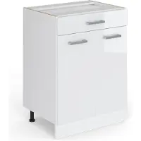 Vicco Keukenonderkast R-Line Wit Hoogglans 60 cm met lade, zonder werkblad, Model 29244