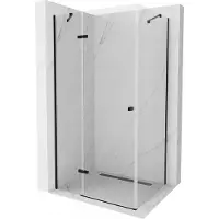 Mexen Roma draaideur douchecabine 110 x 70 , transparant, zwart - 854-110-070-70-00