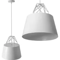 Toolight Moderne hanglamp - geometrisch design - E27 fitting - 30 x 29 cm - wit