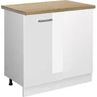 Vicco R-Line Hoekkast – 86 cm, WB Eik Wit Hoogglans