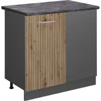 Vicco Hoekkast R-Line Artisanaal eiken 86 cm , WB Antraciet, Model 49207