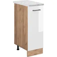 Vicco R-Line Apotheekkast – 30 cm WB Marmer Wit Hoogglans